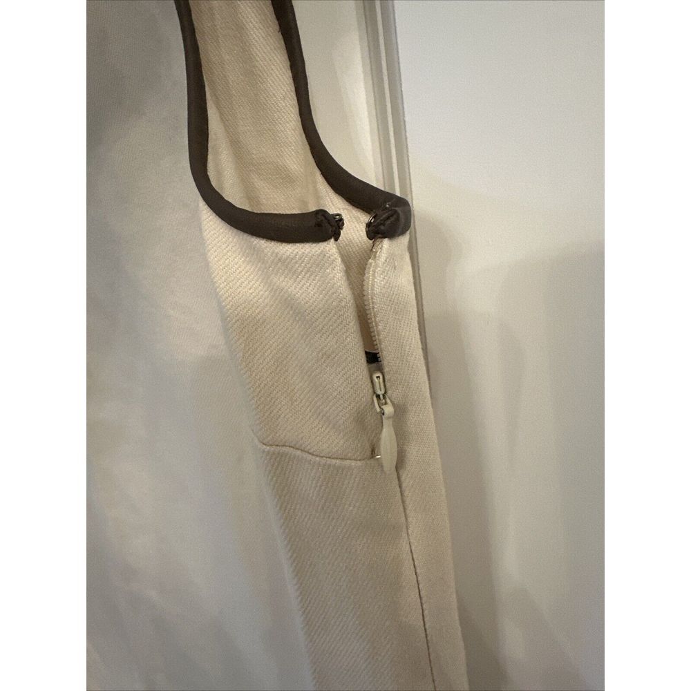 Sleeveless Cream Ruffle-Hem Dress - Picture 6 of 11